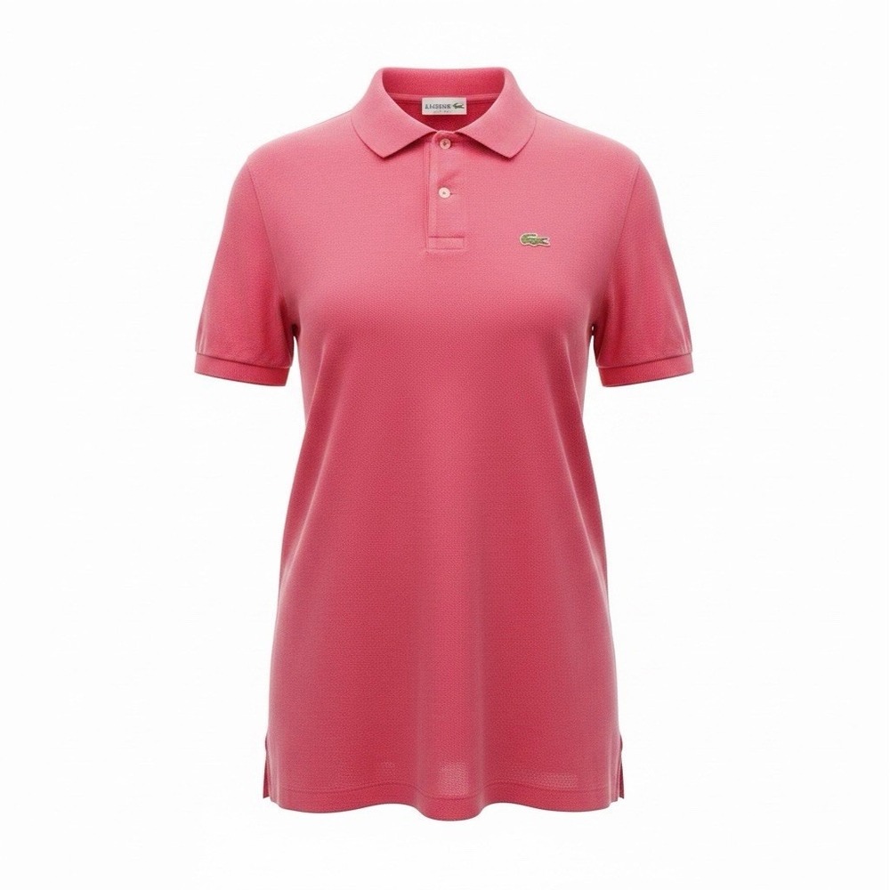 Vintage Lacoste Patron Knit Polo Shirt Short Sleeve Logo Button, woman's Size L